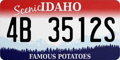 ID license plate 4B3512S
