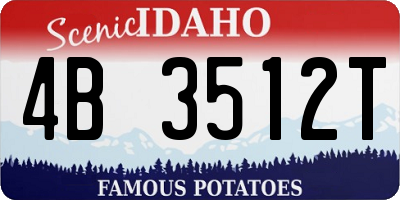 ID license plate 4B3512T