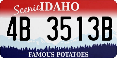 ID license plate 4B3513B