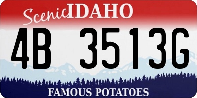 ID license plate 4B3513G