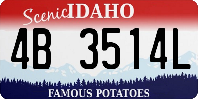 ID license plate 4B3514L