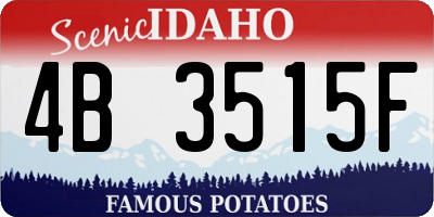 ID license plate 4B3515F