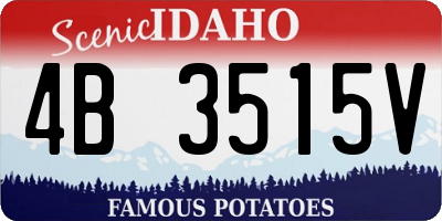 ID license plate 4B3515V