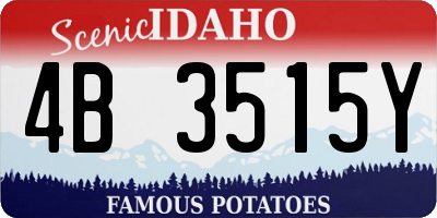 ID license plate 4B3515Y