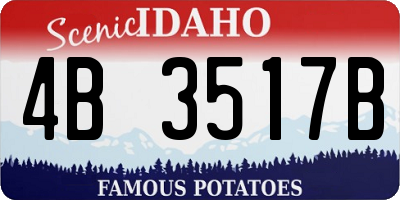 ID license plate 4B3517B