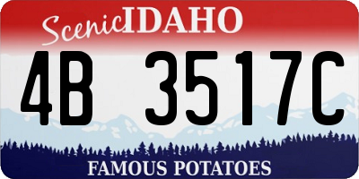 ID license plate 4B3517C