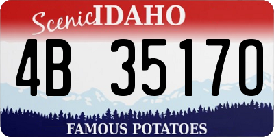 ID license plate 4B3517O