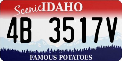 ID license plate 4B3517V