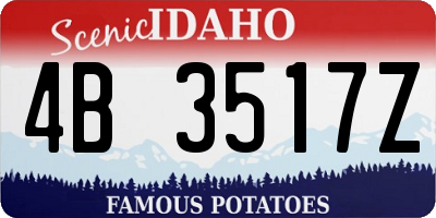 ID license plate 4B3517Z