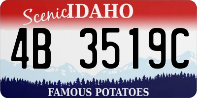 ID license plate 4B3519C