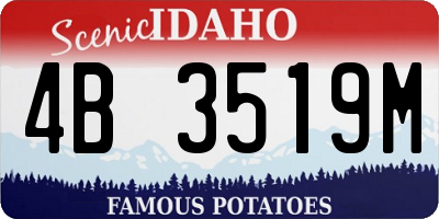 ID license plate 4B3519M