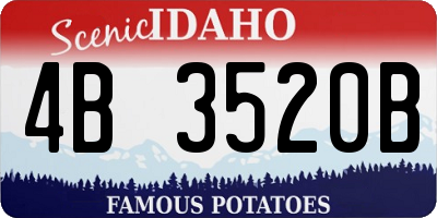 ID license plate 4B3520B