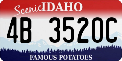 ID license plate 4B3520C