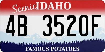 ID license plate 4B3520F