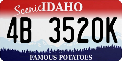 ID license plate 4B3520K