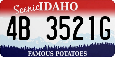ID license plate 4B3521G