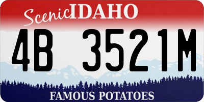 ID license plate 4B3521M