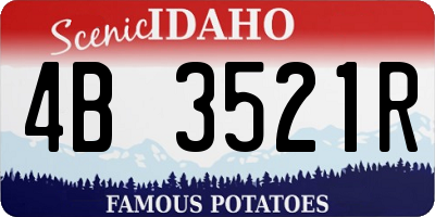 ID license plate 4B3521R