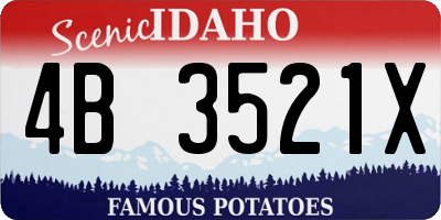 ID license plate 4B3521X