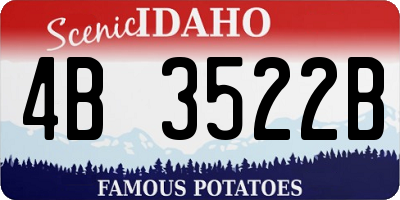 ID license plate 4B3522B