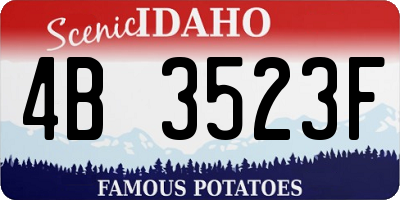 ID license plate 4B3523F