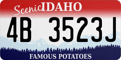 ID license plate 4B3523J