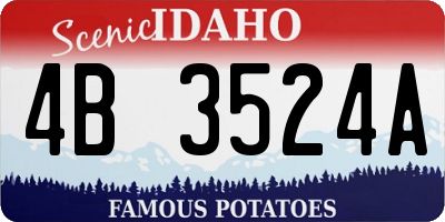 ID license plate 4B3524A
