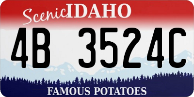 ID license plate 4B3524C