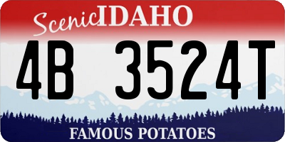 ID license plate 4B3524T