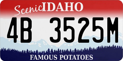 ID license plate 4B3525M
