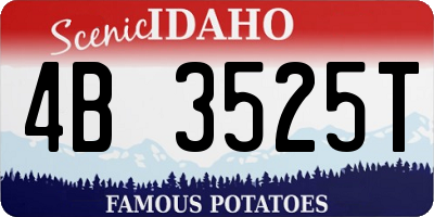 ID license plate 4B3525T