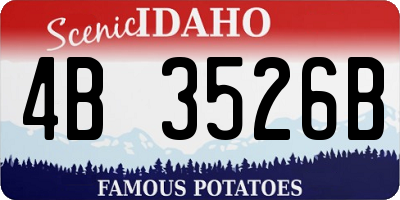 ID license plate 4B3526B