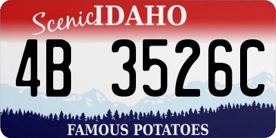ID license plate 4B3526C