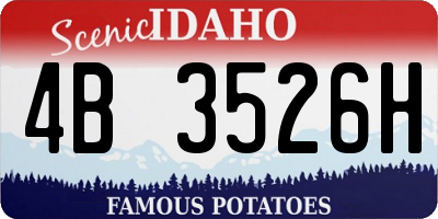 ID license plate 4B3526H