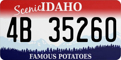 ID license plate 4B3526O