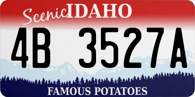 ID license plate 4B3527A