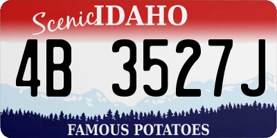 ID license plate 4B3527J