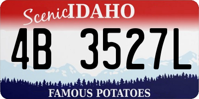 ID license plate 4B3527L