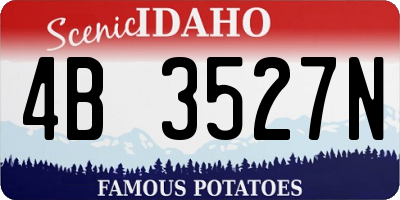 ID license plate 4B3527N