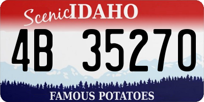 ID license plate 4B3527O