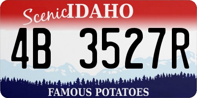 ID license plate 4B3527R