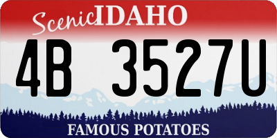 ID license plate 4B3527U