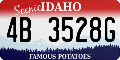 ID license plate 4B3528G