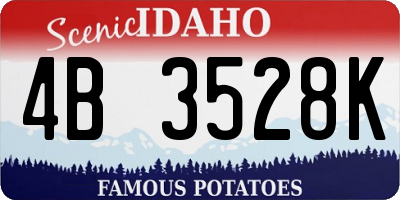 ID license plate 4B3528K