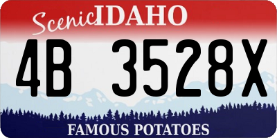 ID license plate 4B3528X
