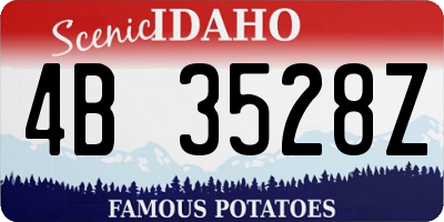 ID license plate 4B3528Z