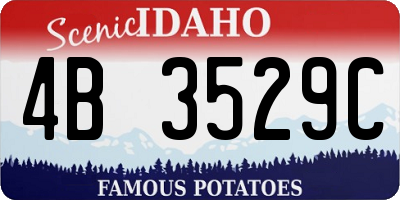 ID license plate 4B3529C