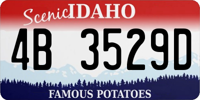 ID license plate 4B3529D