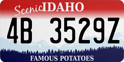 ID license plate 4B3529Z