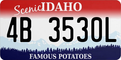 ID license plate 4B3530L